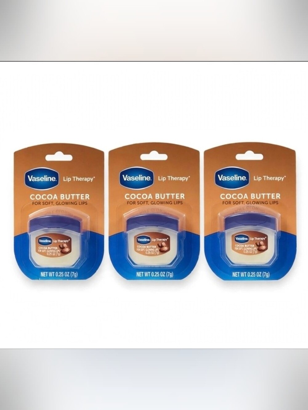 Vaseline Cocoa Butter Lip Therapy 3-Pack NEW